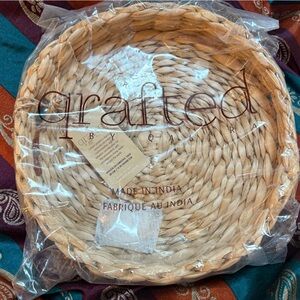 QRAFTED BY QALARA Natural Handwoven Tray